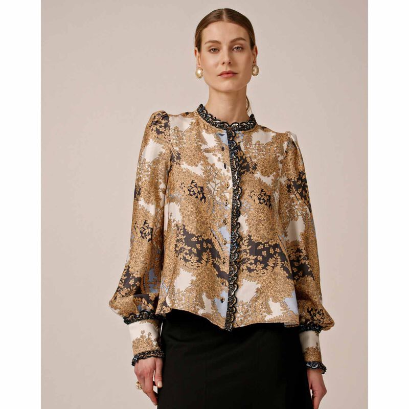byTiMo Striped Ruffle Blouse image number 2
